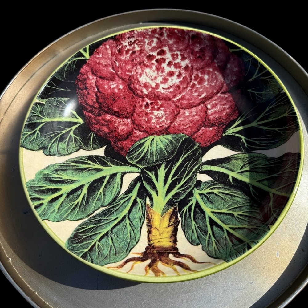 VTG 2012 Williams-Sonoma Farmers Market Pasta Bowl Cauliflower Botanical 10”